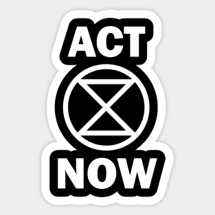 ACT NOW Extinction Rebellion Sticker